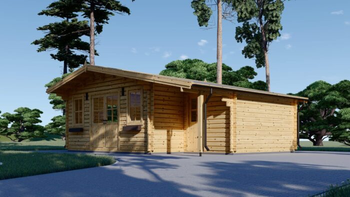Premium Gartenhaus  CLAUDIA (44-66mm) 28m², 7x4m – Bild 3