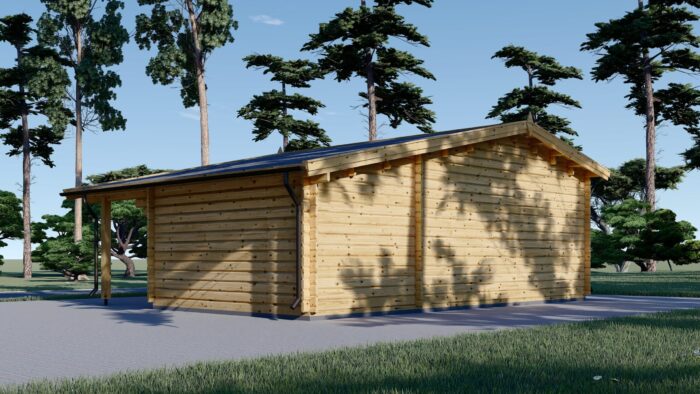 Premium Gartenhaus  CLAUDIA (44-66mm) 28m², 7x4m – Bild 5