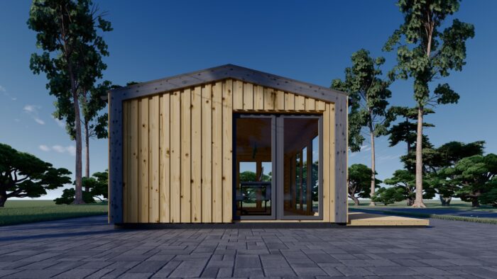 Gartenhaus ERMONES (34mm + Holzverschalung), 5x4m, 20m² Isoliert – Bild 4