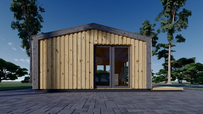 Gartenhaus ERMONES (34mm + Holzverschalung), 5x5m, 25m² – Bild 4