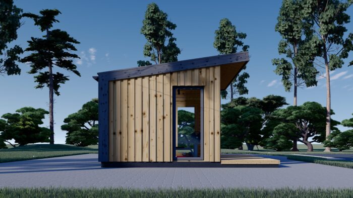 Gartenhaus EMIL (34mm + Holzverschalung ), 4x3m, 12m² – Bild 4