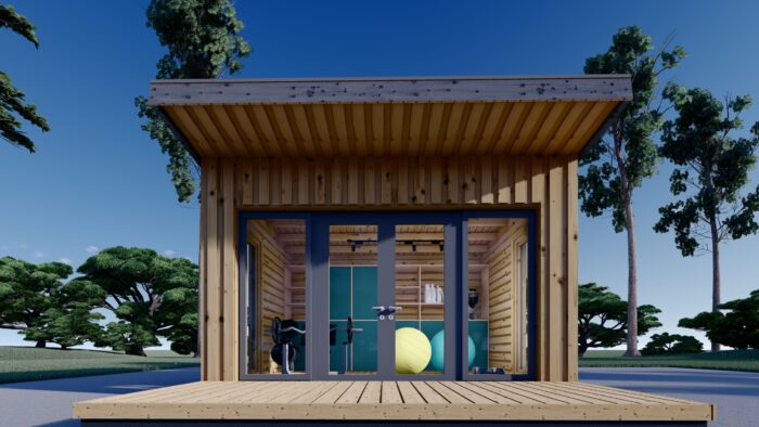 Gartenhaus EMIL (34mm + Holzverschalung ), 4x3m, 12m² – Bild 5