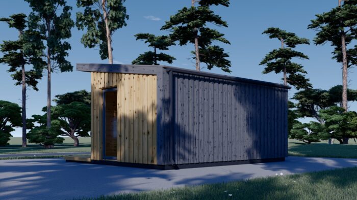 Gartenhaus EMIL (34mm + Holzverschalung ), 5x3m, 15m² – Bild 5