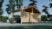 Carport aus Holz mit L-förmiger Wand SANDRA, 3.2x6 m – Bild 4