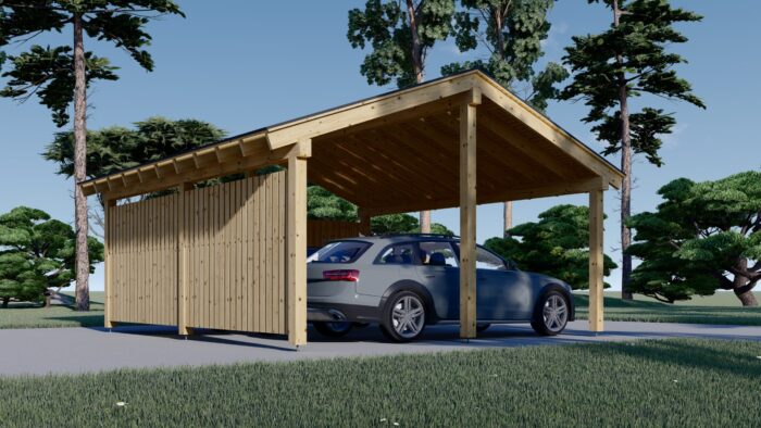 Doppelcarport SANDRA+ mit Seitenwand · 6 × 6 m – Bild 5