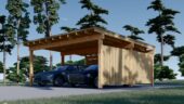 Doppelcarport NOVA mit L-förmiger Wand,  6x6m – Bild 4