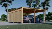 Doppelcarport NOVA mit L-förmiger Wand,  6x6m – Bild 2