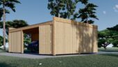 Carport NOVA Plus für 2 Autos mit Schuppen und Seitenwand, 7.6x5.6 m – Bild 6