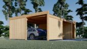 Carport NOVA Plus für 2 Autos mit Schuppen und Seitenwand, 7.6x5.6 m – Bild 3