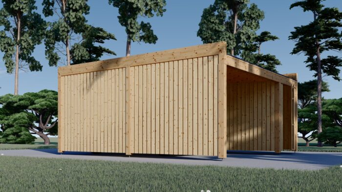 Carport  mit Schuppen und Seitenwand NOVA-F , 4.9x5.6 m – Bild 5