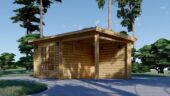 Gartenhaus LAURA mit Anbau (28 mm), 5.2x2.7 m, 7 m² + 7 m² – Bild 2