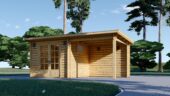 Gartenhaus LAURA mit Anbau (28 mm), 5.2x2.7 m, 7 m² + 7 m² – Bild 3