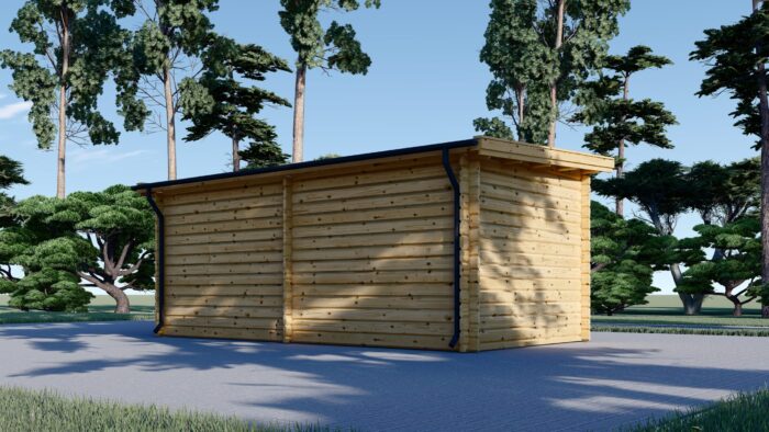 Gartenhaus LAURA mit Anbau (28 mm), 5.2x2.7 m, 7 m² + 7 m² – Bild 5