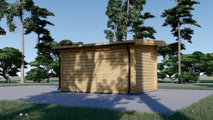 Premium Gartenhaus LINZ 4X3 m , 12m² mit Pultdach – Bild 3
