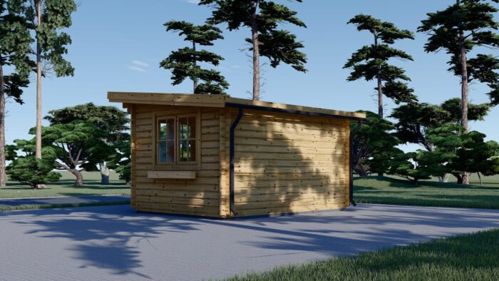 Premium Gartenhaus LINZ 4X3 m , 12m² mit Pultdach – Bild 4