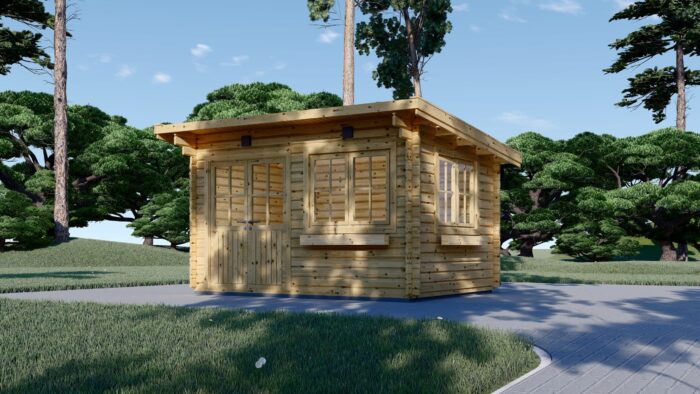 Premium Gartenhaus LINZ 4X3 m , 12m² mit Pultdach – Bild 5
