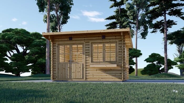 Premium Gartenhaus LINZ 4X3 m , 12m² mit Pultdach – Bild 2