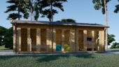 Blockbohlenhaus MARGIT (44+44 mm), 7.5x4m, 30m² Extra Isoliert – Bild 2