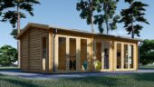 Blockbohlenhaus MARGIT (44+44 mm), 7.5x4m, 30m² Extra Isoliert – Bild 3
