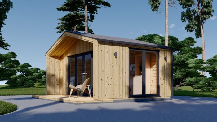 Gartenhaus ELSA (34 mm + Holzverschalung), 5x3m, 15m² Isoliert – Bild 3