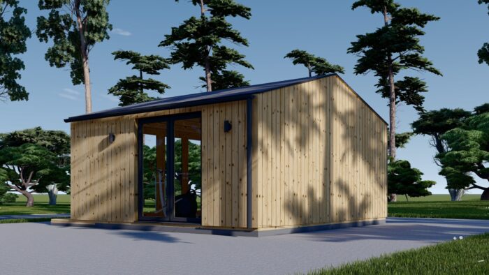Gartenhaus ELSA (34 mm + Holzverschalung), 5x4m, 20m² Isoliert – Bild 7