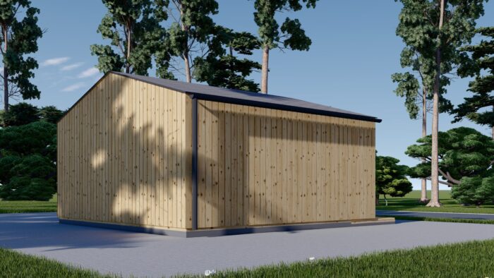 Gartenhaus ELSA (34 mm + Holzverschalung), 5x4m, 20m² Isoliert – Bild 3