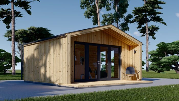 Gartenhaus ELSA (34 mm + Holzverschalung), 5x4m, 20m² Isoliert – Bild 4