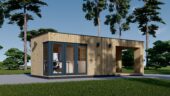Gartenhaus PREMIUM mit Terrasse 5x3 m, 15 m² + 9 m² Isoliert
