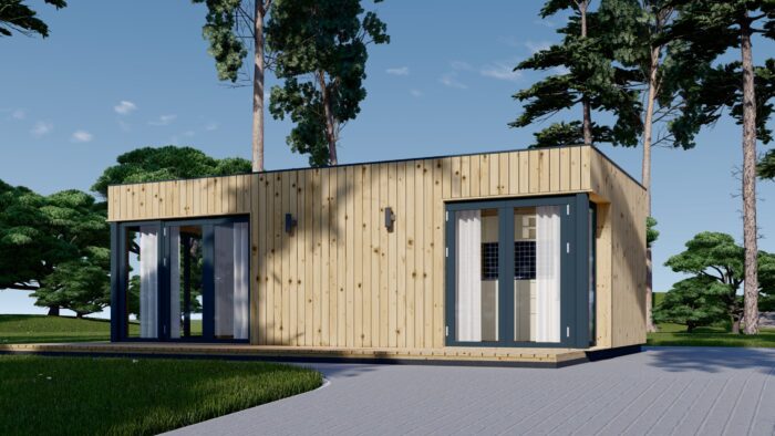 Gartenhaus PREMIUM (34mm + Holzverschalung), 7.5x4m, 30m² Extra Isoliert – Bild 3