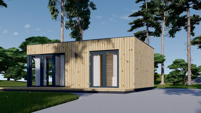Gartenhaus PREMIUM (66mm + Holzverschalung Isoliert ), 6.5x4.5m, 30m² – Bild 2