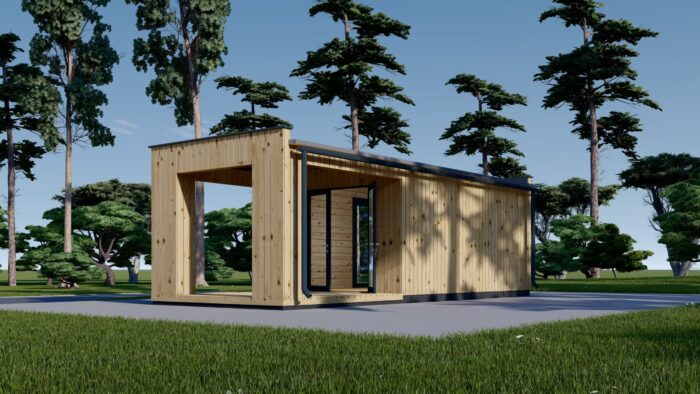 Gartenhaus PREMIUM mit Terrasse 5x3 m, 15 m² + 9 m² Isoliert – Bild 5