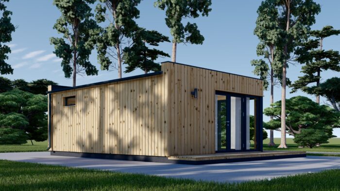 Premium Gartenhaus (34–44 mm + Holzverschalung), 6,5×4,5 m – 30 m² – Bild 5