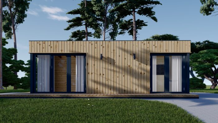 Gartenhaus PREMIUM (34mm + Holzverschalung), 7.5x4m, 30m² Extra Isoliert – Bild 2