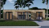 Holzhaus Tobi, 47m² 66mm Extra Isoliert – Bild 2
