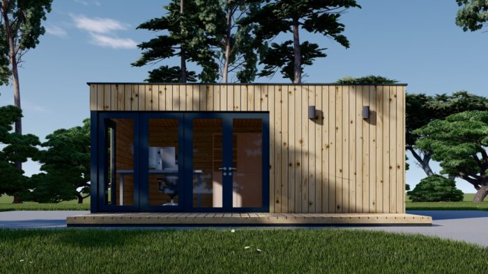 Premium Gartenhaus (34mm + Holzverschalung), 6x4m, 24m² – Bild 2