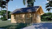 Blockbohlenhaus mit Schlafboden SALLY (44 + 44 mm) – 27 m² Extra Isoliert – Bild 3