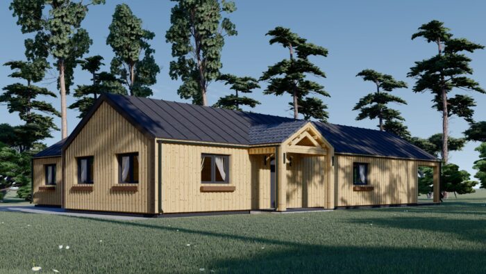 Holzwohnhaus TAUERN (Isoliert, 66 mm + Holzverschalung), 127 m² – Bild 7