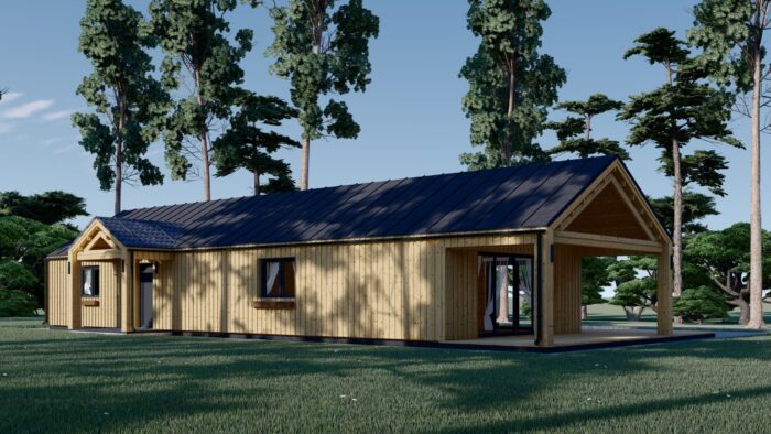 Holzwohnhaus TAUERN (Isoliert, 66 mm + Holzverschalung), 127 m² – Bild 2