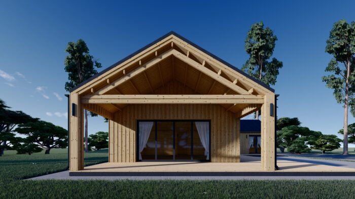 Holzwohnhaus TAUERN (Isoliert, 66 mm + Holzverschalung), 127 m² – Bild 8