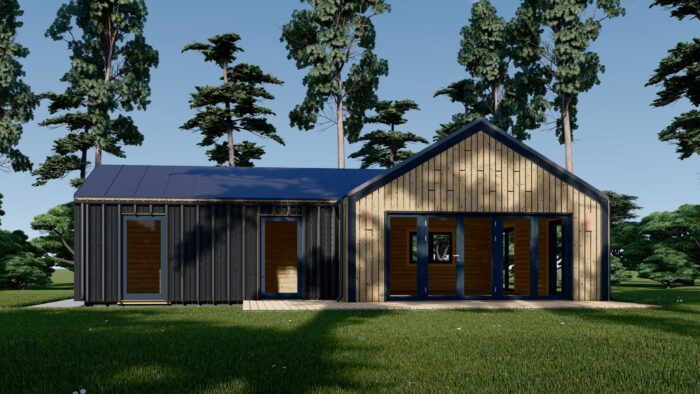 Holzhaus VALENTIN (Isoliert, 66 mm + Holzverschalung), 79 m² – Bild 7