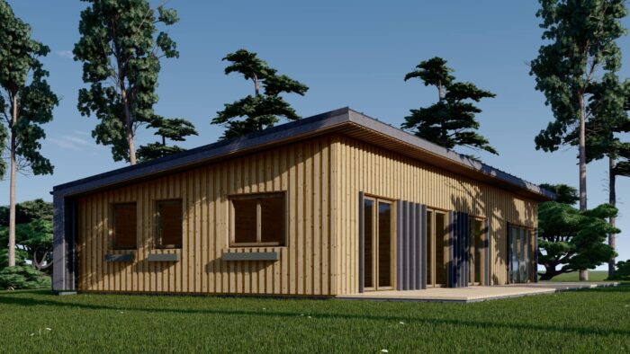 Holzhaus Zürich (66 mm + Holzverschalung), Isoliert 96 m² – Bild 7
