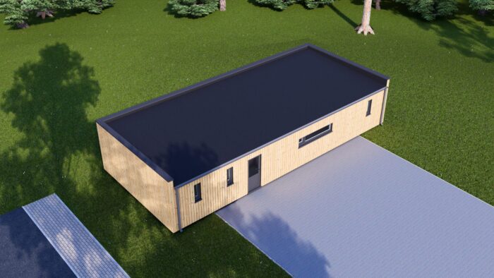 Wohnhaus BERTA 3 (66 mm + Holzverschalung Isoliert), 75 m² – Bild 2
