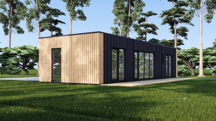 Wohnhaus BERTA 1 (66 mm + Holzverschalung Isoliert), 46 m² – Bild 2