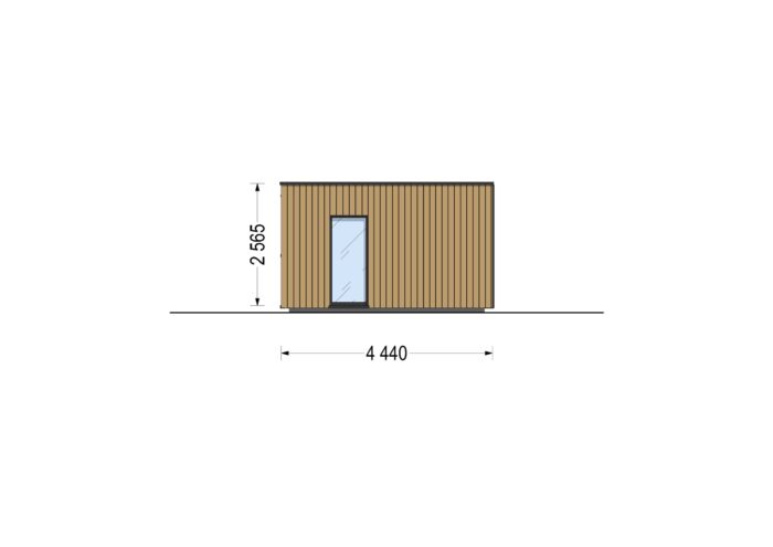 Wohnhaus BERTA 1 (66 mm + Holzverschalung Isoliert), 46 m² – Bild 10