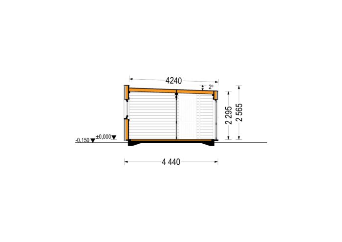 Wohnhaus BERTA 1 (66 mm + Holzverschalung Isoliert), 46 m² – Bild 8