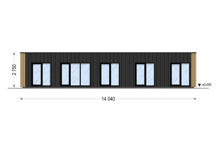 Wohnhaus BERTA 3 (66 mm + Holzverschalung Isoliert), 75 m² – Bild 6
