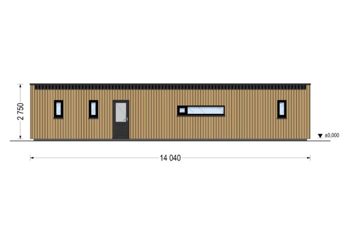Wohnhaus BERTA 3 (66 mm + Holzverschalung Isoliert), 75 m² – Bild 8