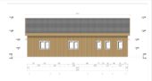 Blockbohlenhaus BERNAU 2 Isoliert, 66 mm + Holzverschalung), 94 m² – Bild 9