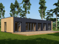 Wohnhaus BERTA 3 (66 mm + Holzverschalung Isoliert), 75 m²