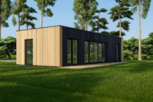 Wohnhaus BERTA 1 (66 mm + Holzverschalung Isoliert), 46 m²